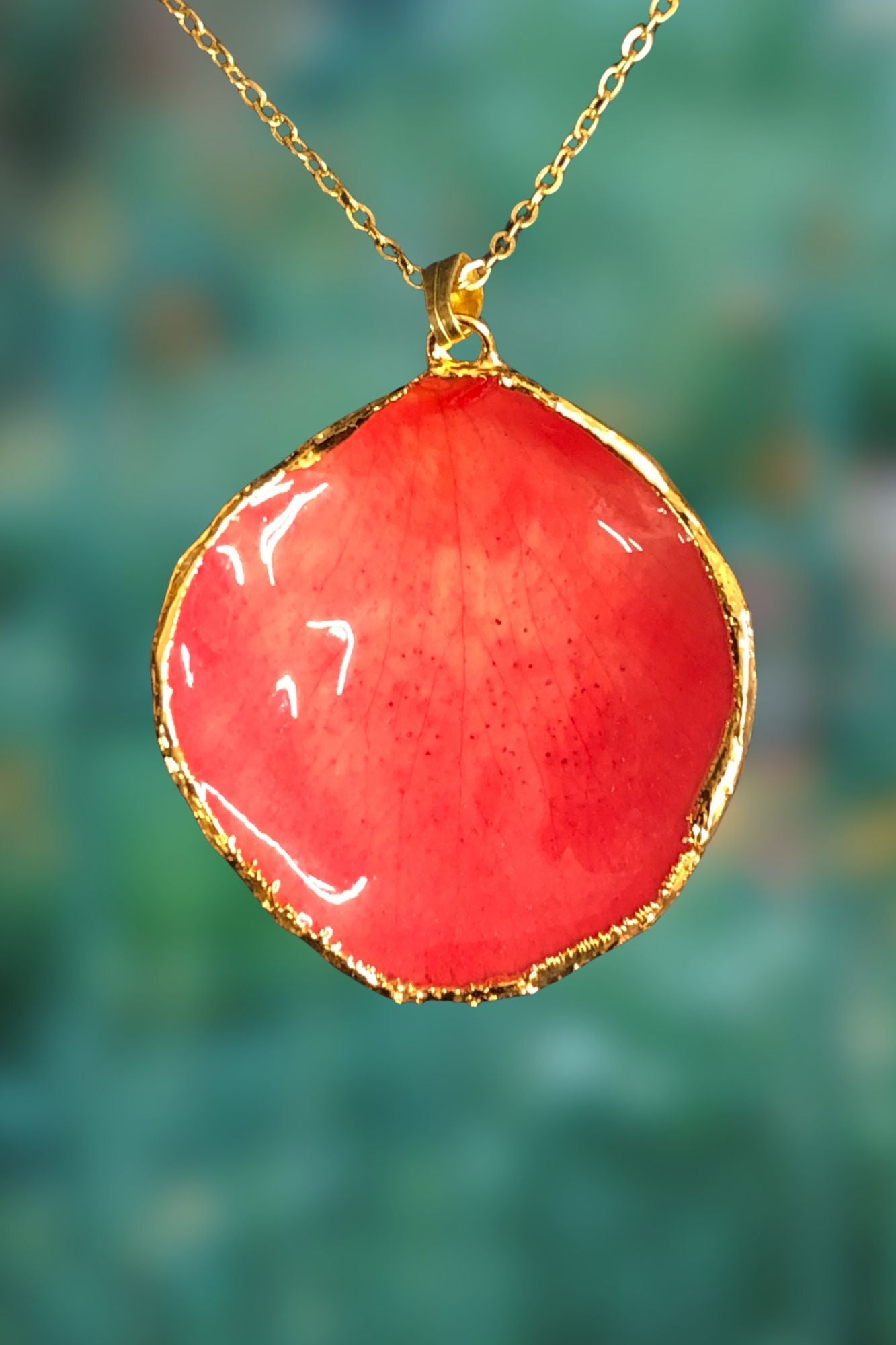 Colgante Pétalo de Rosa coral