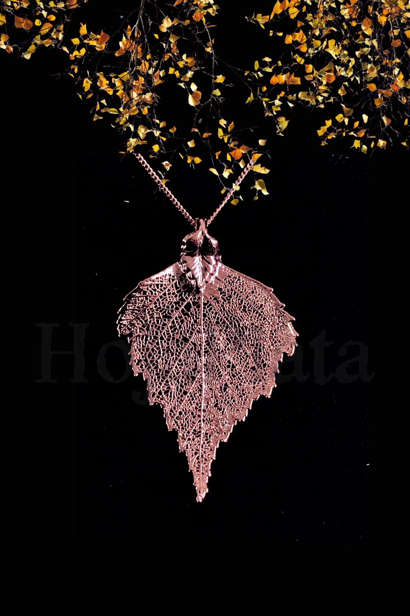 Colgante de Abedul en oro rosa