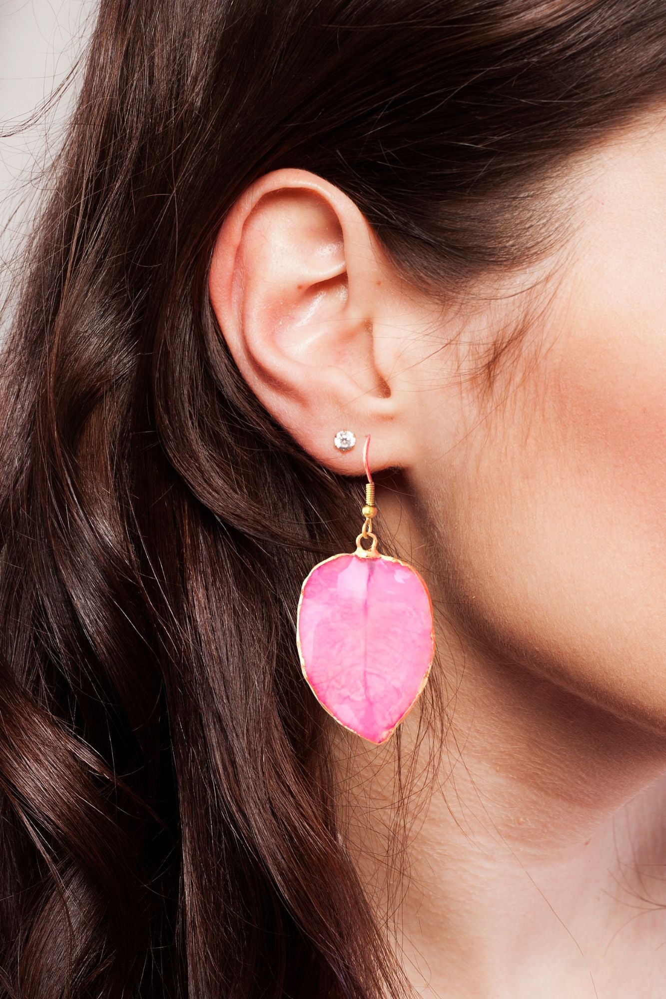 Pendientes Buganvilla rosa