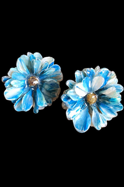 Pendientes Aster azules