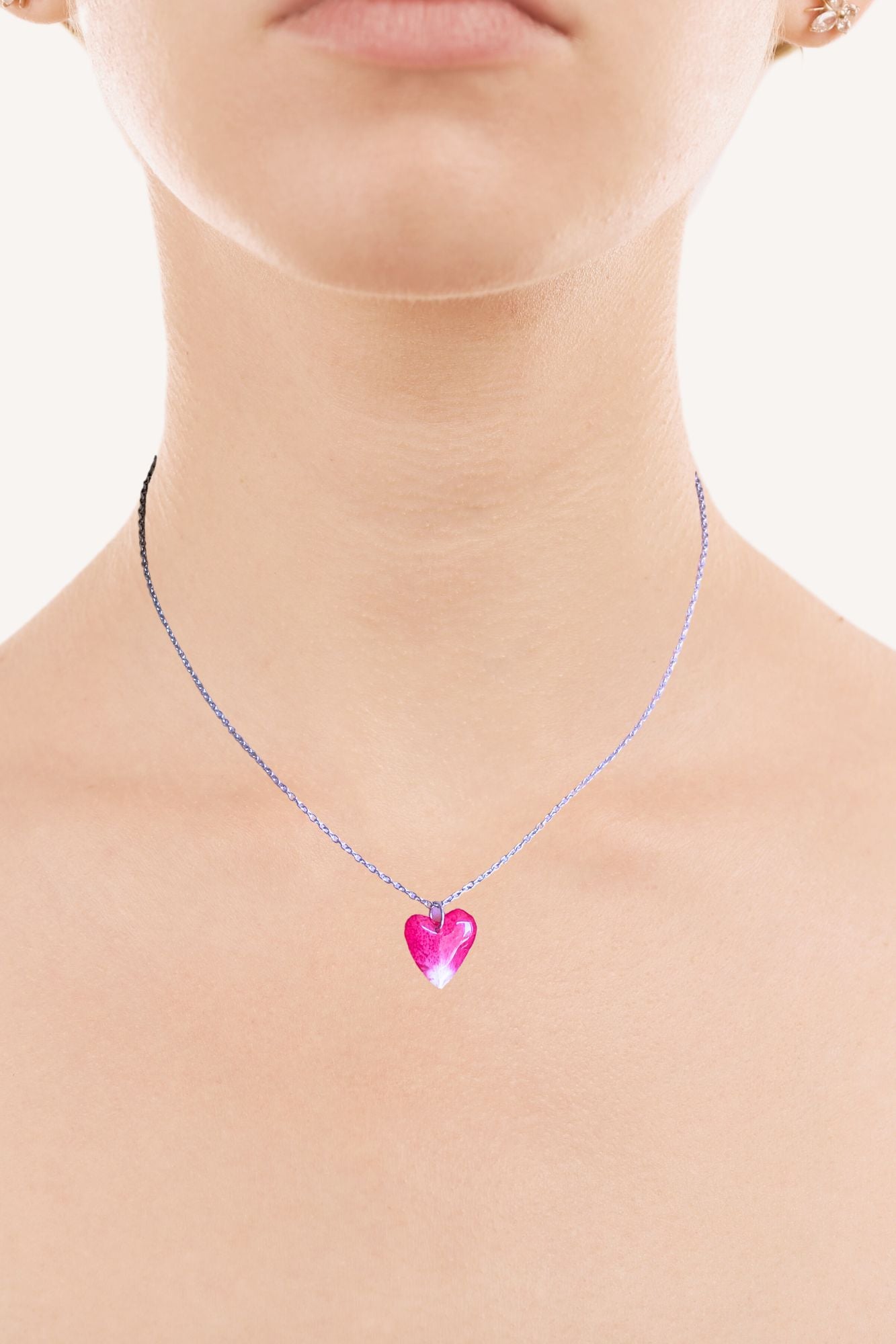 Colgante Corazón de rosa roja