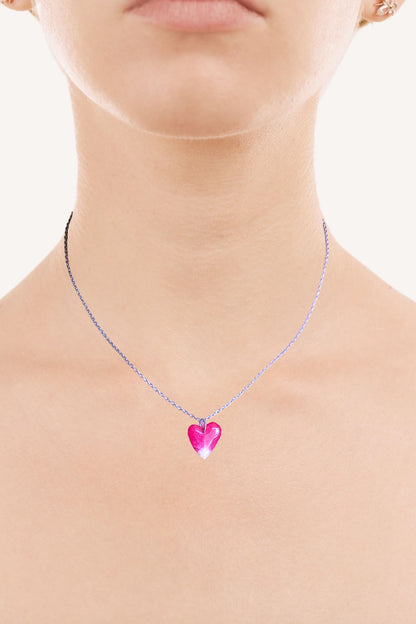 Colgante Corazón de rosa roja