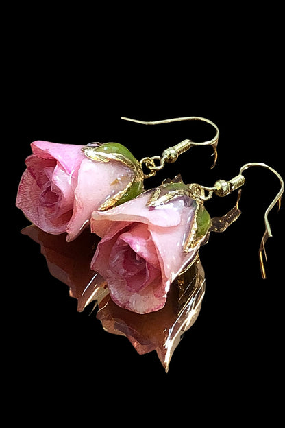 Pendientes rosas rosa