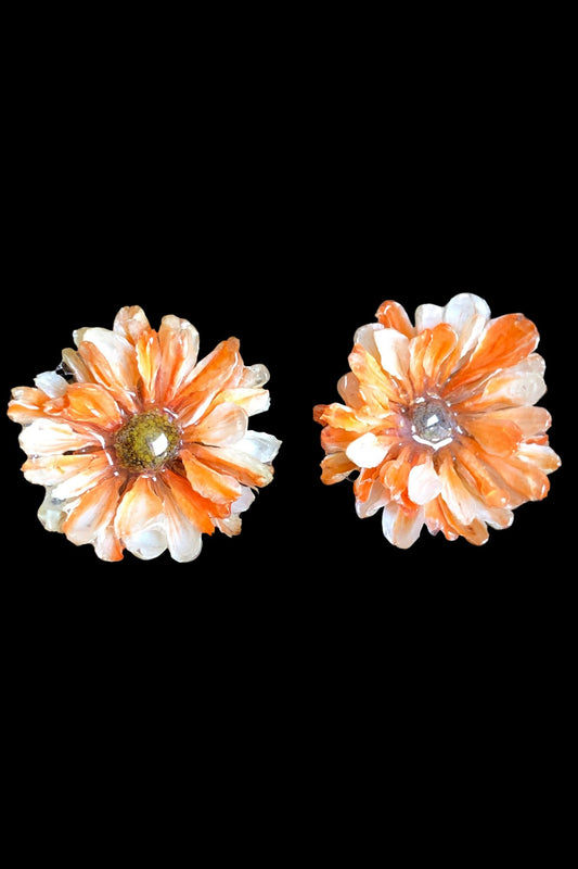 Pendientes Aster naranja