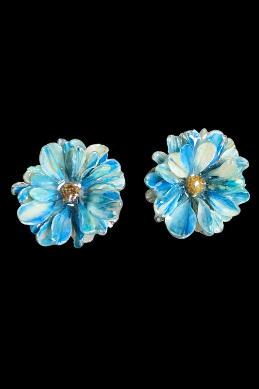 Pendientes Aster azules