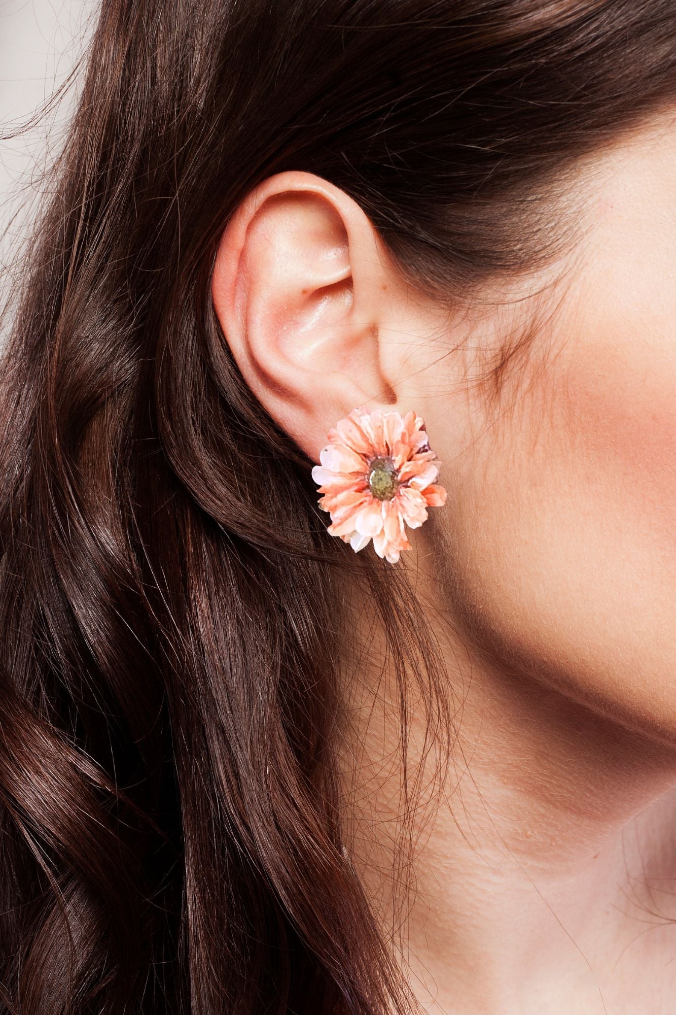 Pendientes Aster naranja