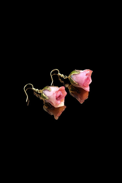 Pendientes rosas rosa