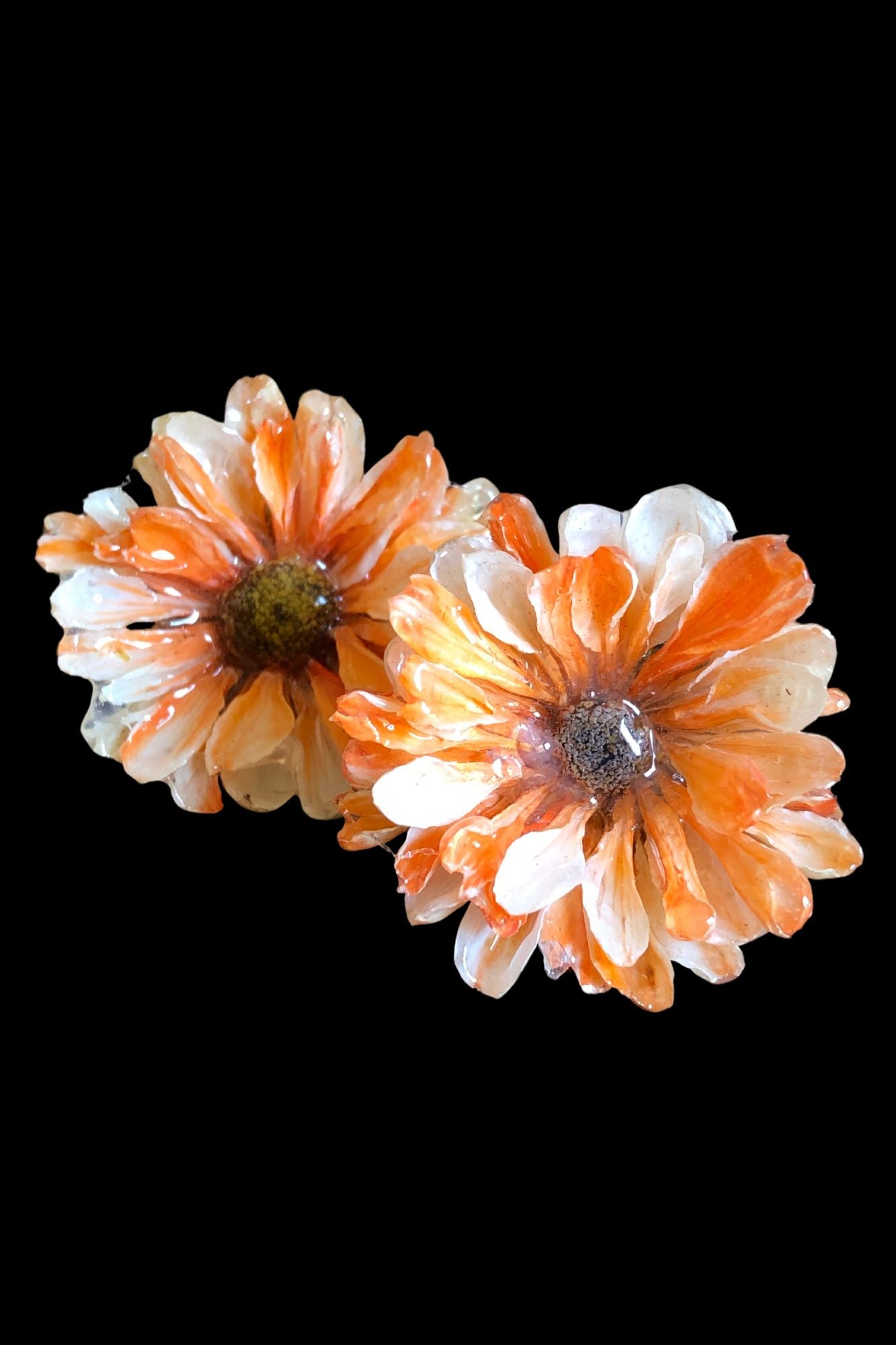 Pendientes Aster naranja