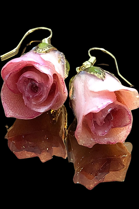 Pendientes rosas rosa