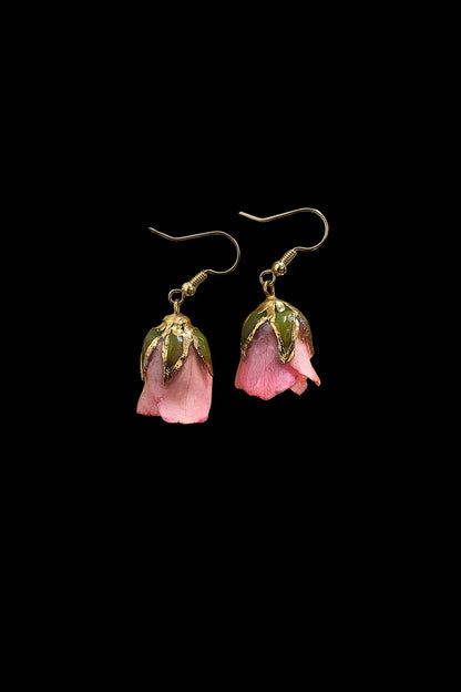 Pendientes rosas rosa