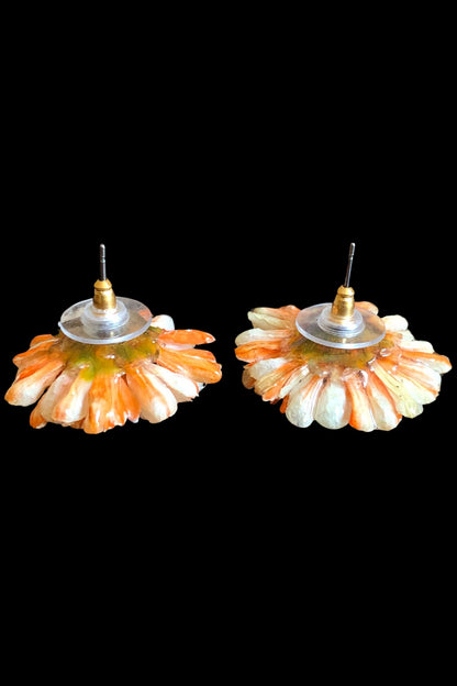 Pendientes Aster naranja