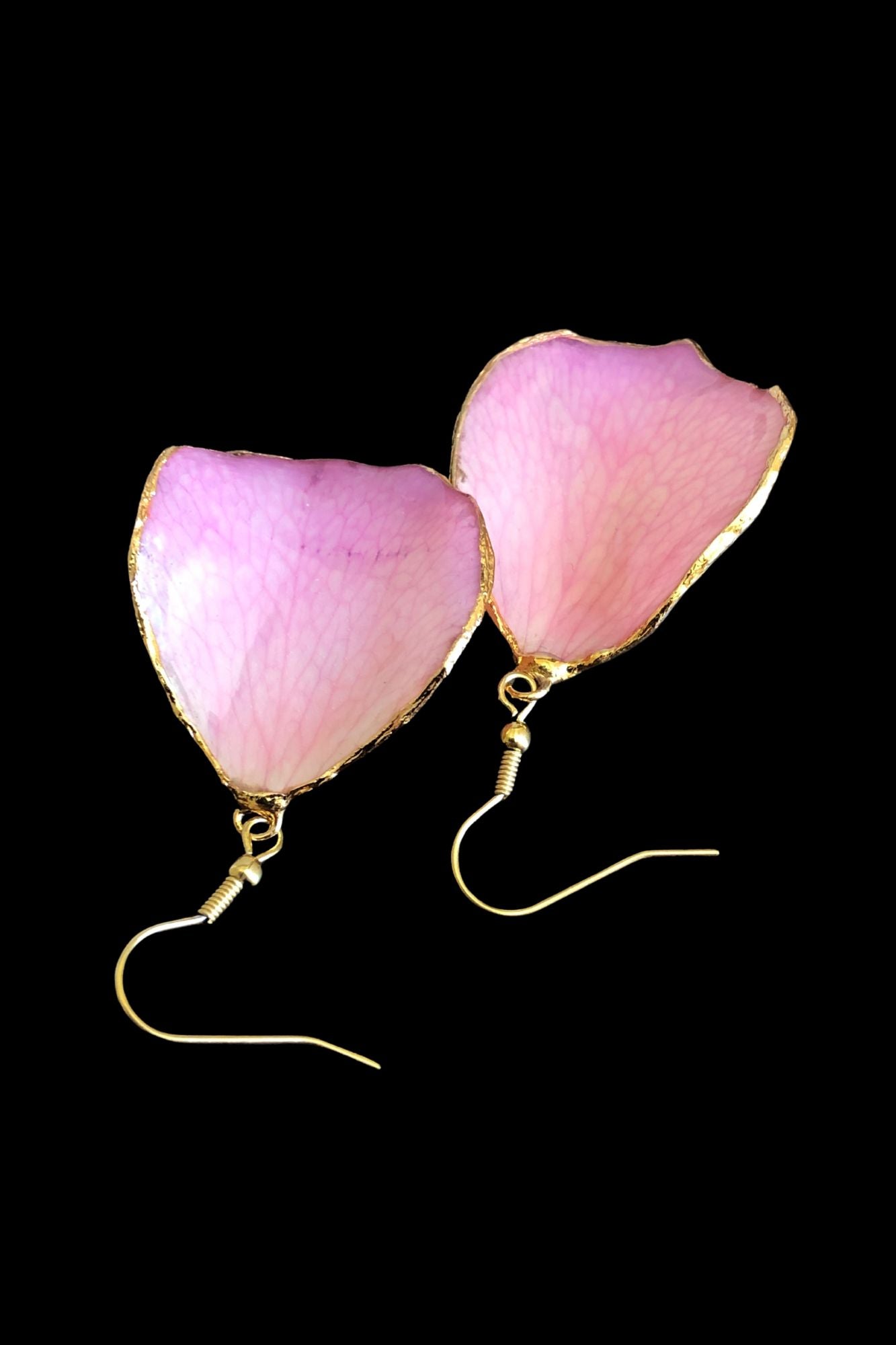 Pendientes pétalos rosa de Rosa